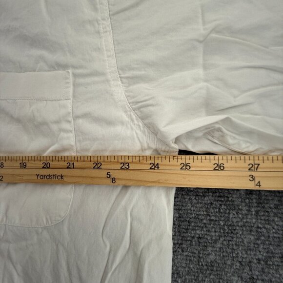 Cinch Button Up Shirt Long Sleeve White Medium Cotton Chest Logo Pocket Adult - Picture 6 of 16